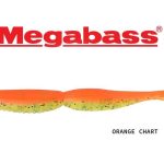 MEGABASS SUPER SPINDLE WORM 4'' - orange-chart