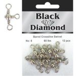 ΣΤΡΙΦΤΑΡΙ T BLACK DIAMOND BARREL CROSSLINE SWIVEL (12 ΤΕΜΑΧΙΑ) - no1-0 - 117-lbs - 12