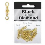 ΣΤΡΙΦΤΑΡΙ BLACK DIAMOND BARREL SWIVEL ΧΡΥΣΟ (12 ΤΕΜΑΧΙΑ) - no8 - 44-lbs - 12